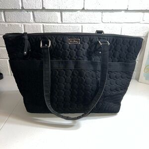 Vera Bradley Black Quilted Tote, This Is A Baby Bag /Tote Never Used Beautiful
